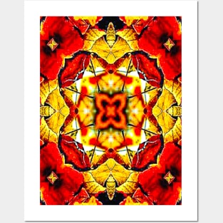 Beautiful autumn leaves pattern. Posters and Art